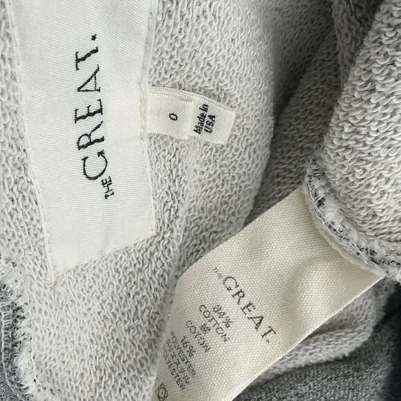 The Great Graphic Gray Gym Hoodie Size 0 - Picture 4 of 4